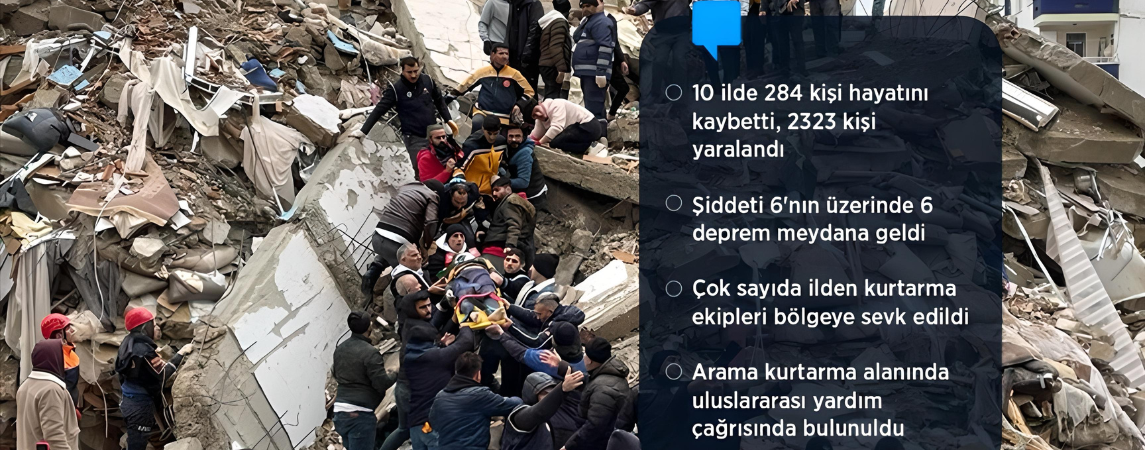 Kahramanmaraş'taki 7,4'lük deprem 10 ili vurdu